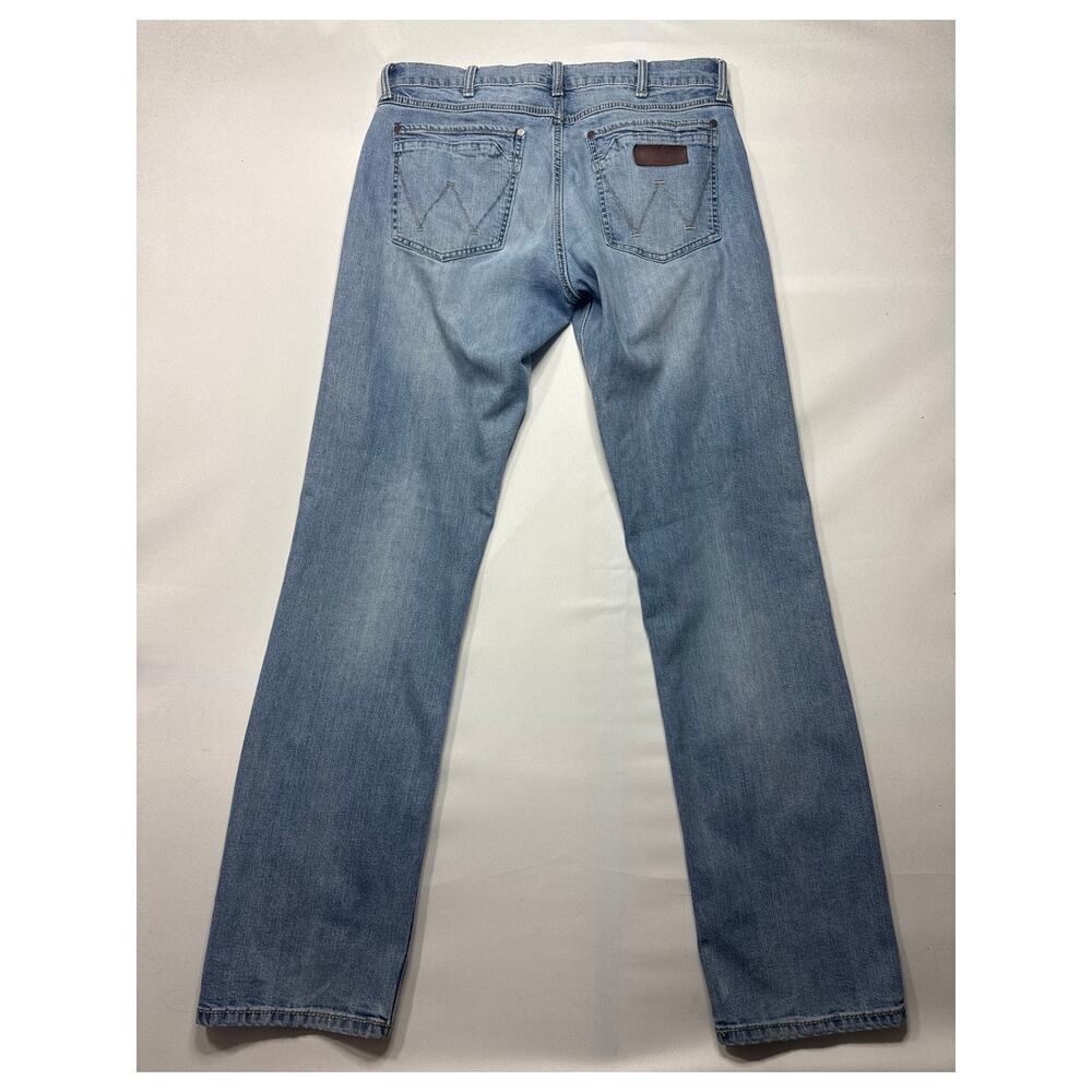 Wrangler Retro Men's Slim Straight Leg Blue Jeans - Size Tag Removed (34x35) - Picture 2 of 5